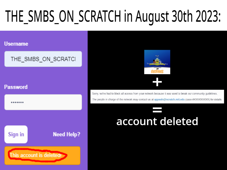 Scratch Ban Speedrun THE_SMBS_ON_SCRATCH gets IP Banned lol by SMBSArtz on DeviantArt