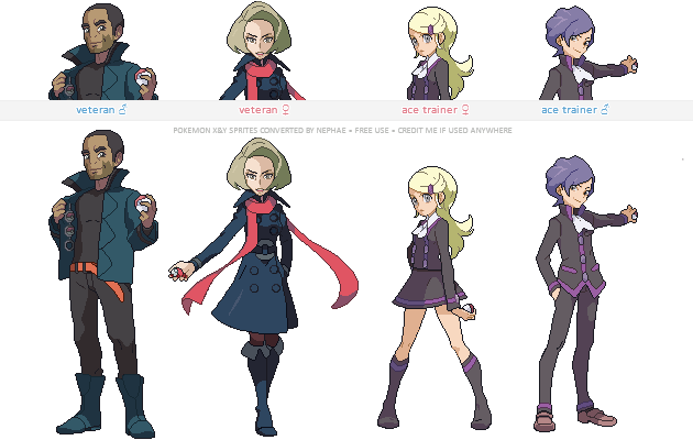 Pokemon Xy Trainer Sprites V By Nephae On Deviantart