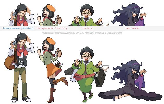 Pokemon XY trainer sprites ( X ) by Nephae on DeviantArt