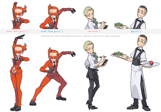 Pokemon XY trainer sprites ( X ) by Nephae on DeviantArt