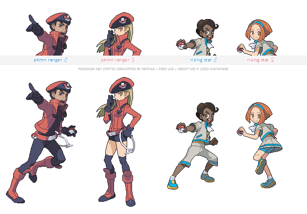 Pokemon XY trainer sprites ( XI ) by Nephae on DeviantArt