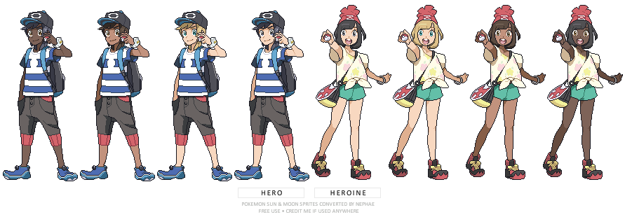 Pokemon XY trainer sprites ( I ) by Nephae on DeviantArt