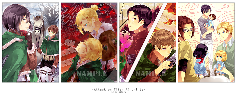 Attack on Titan A4 prints