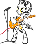 Zebra with Guitar by Cuthillius
