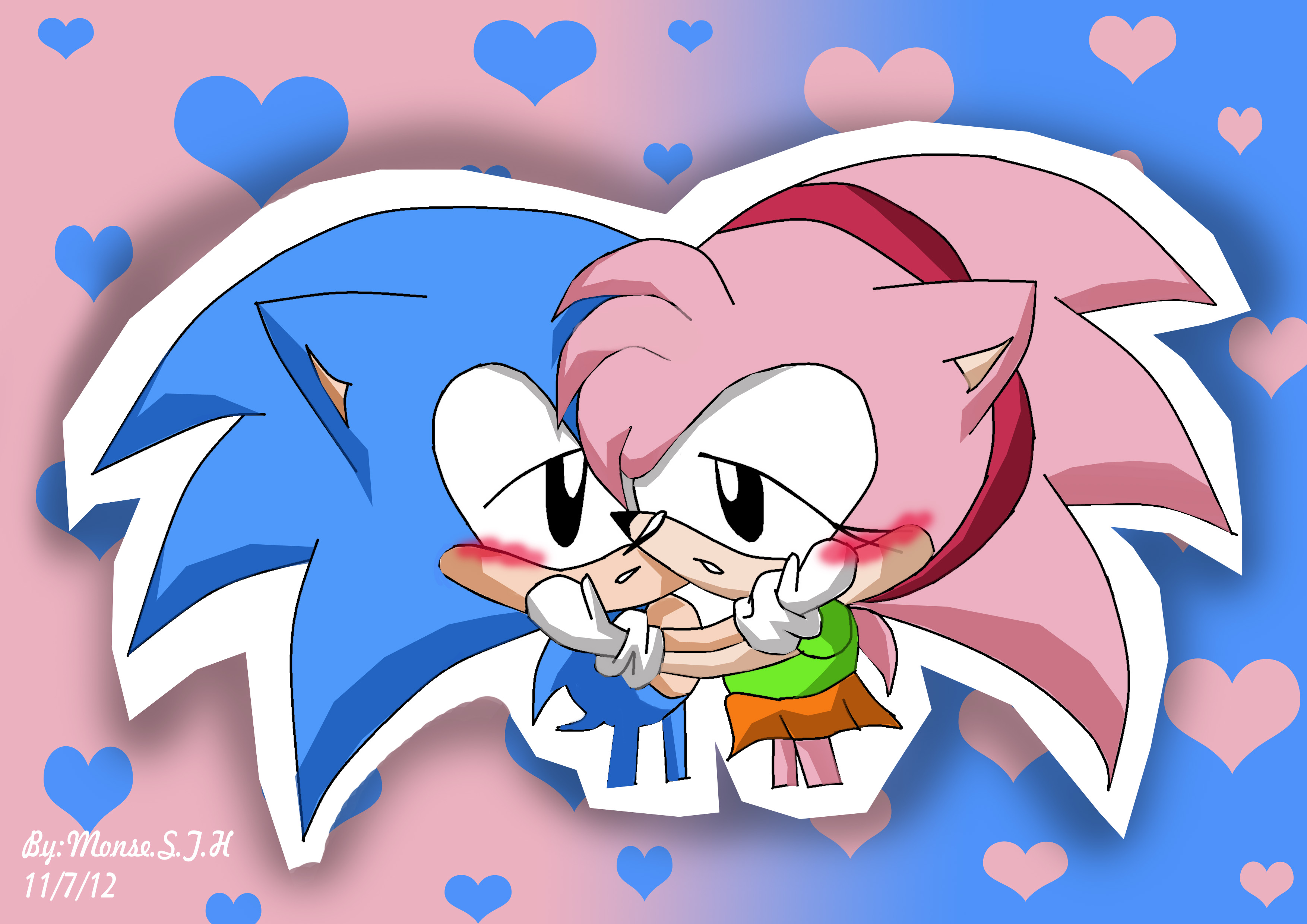 Classic Sonamy by Giihzinha on DeviantArt