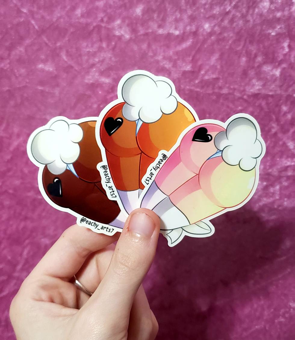 Booty Stickers! (SALE) by P3achyArts on DeviantArt
