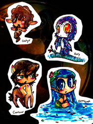 Greek mythological creatures chibi's 2 by Inya-spring