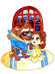 Beauty And The Beast Chibi by Inya-spring