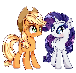 -Applejack and Rarity- [Pixel Art]