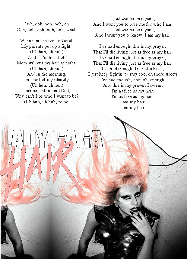 Hair Lyrics Part 1 By Gaga Fanno1 On Deviantart Hair Lyrics Part 1 By Gaga Fanno1 On Deviantart