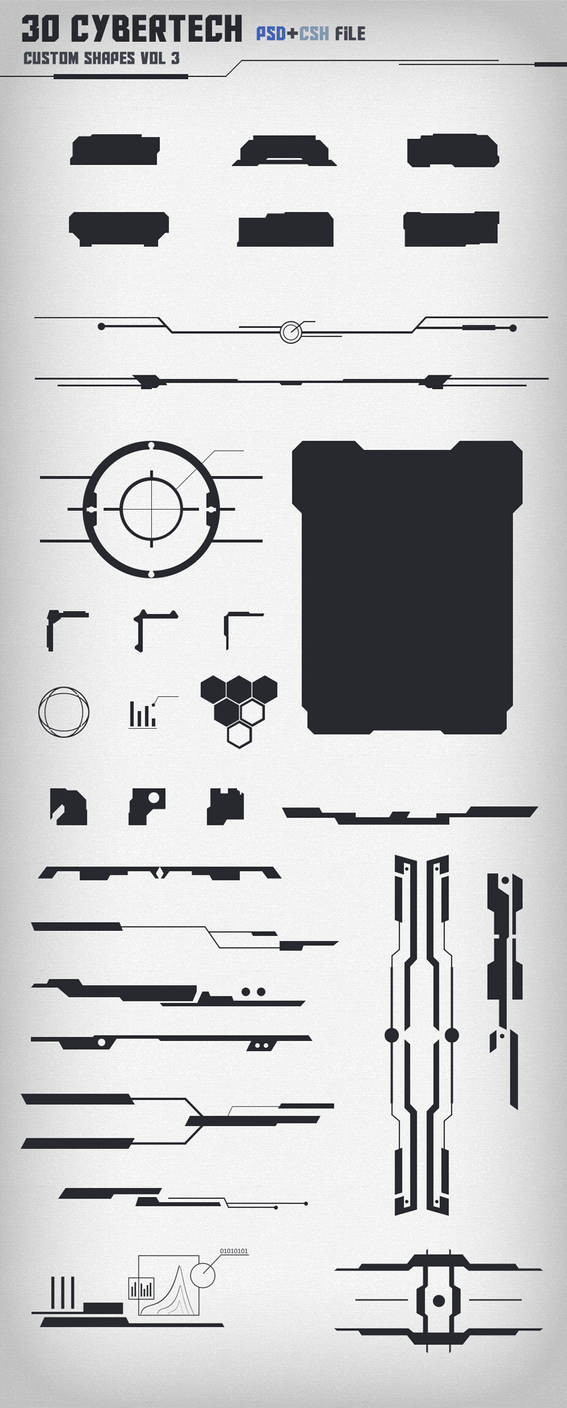 30 Cybertech Shapes Vol. 3 by KodiakGraphics on DeviantArt