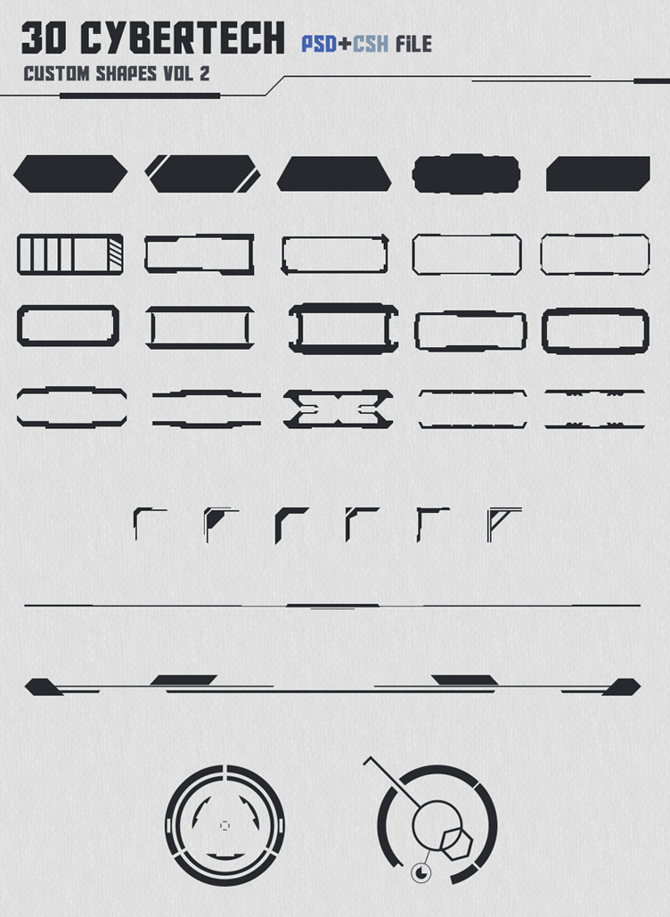 30 Cybertech Shapes Vol. 2