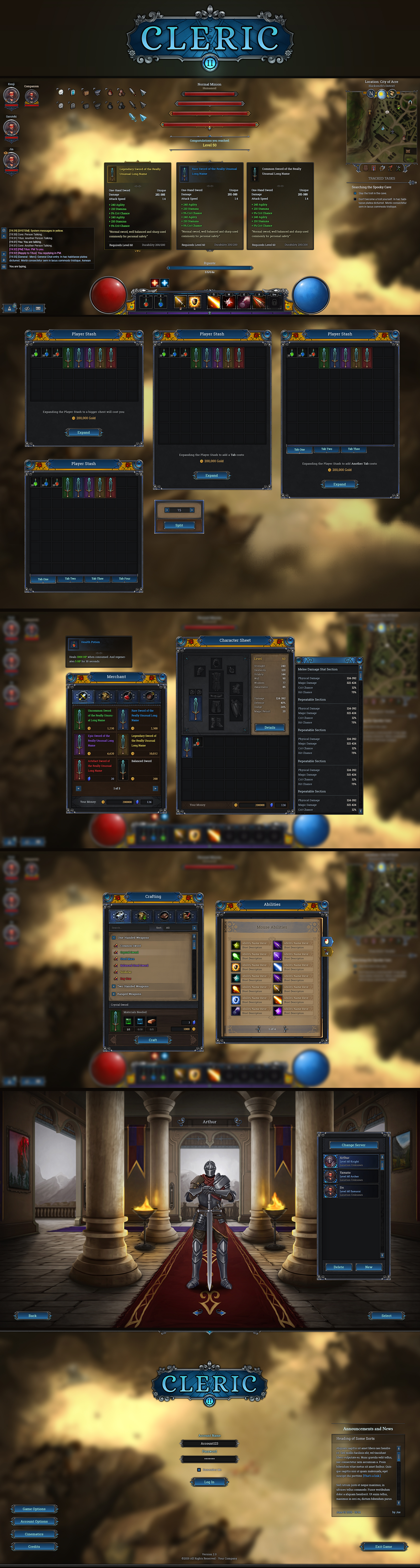 Cleric User Interface