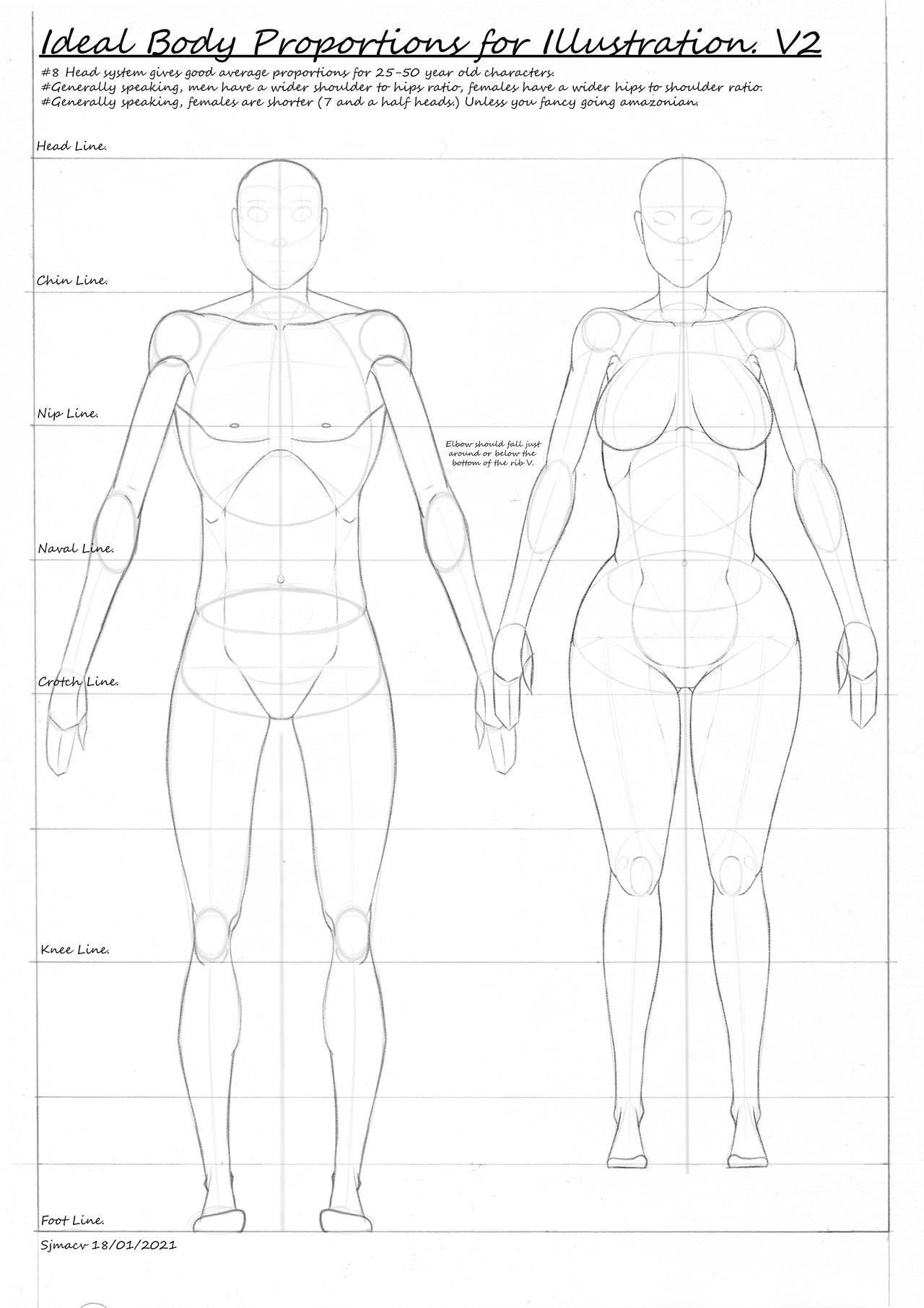 How to draw the human figure - Female Proportions