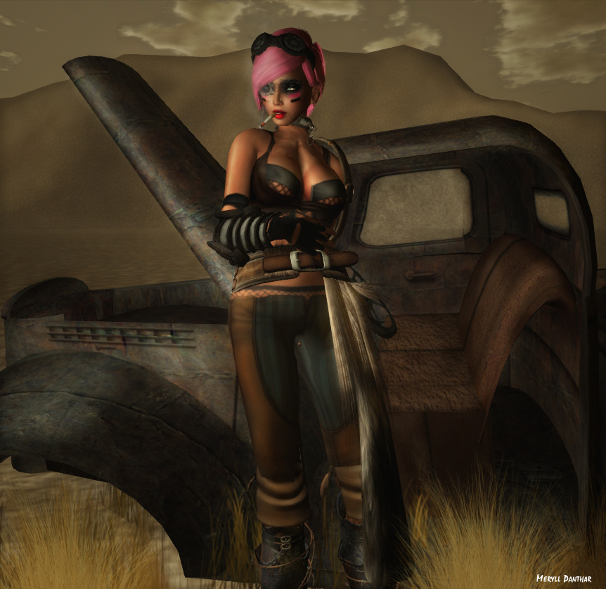 Apocalypse Girl- Rusty Chevrolet in the Dryland