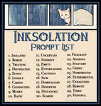 InkSolation - Prompt List by TheCeruleanFeline