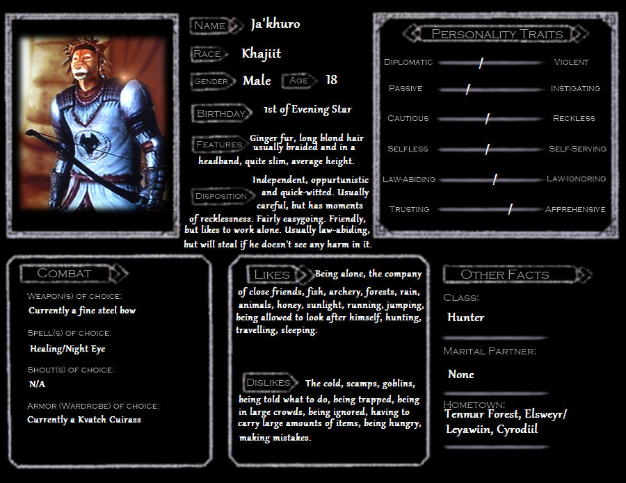 Laws of the Night Character sheet
