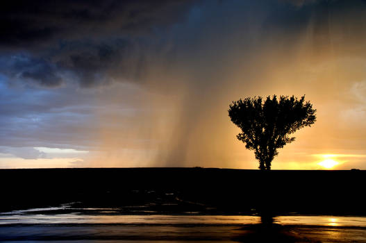 Supercell at Sunset