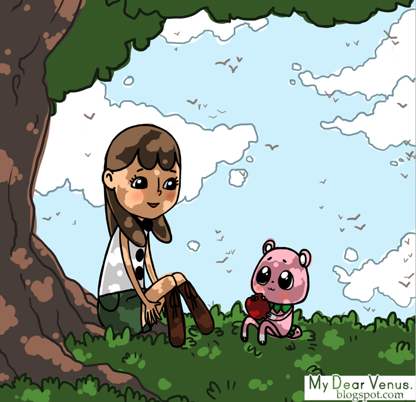 chatting under a tree