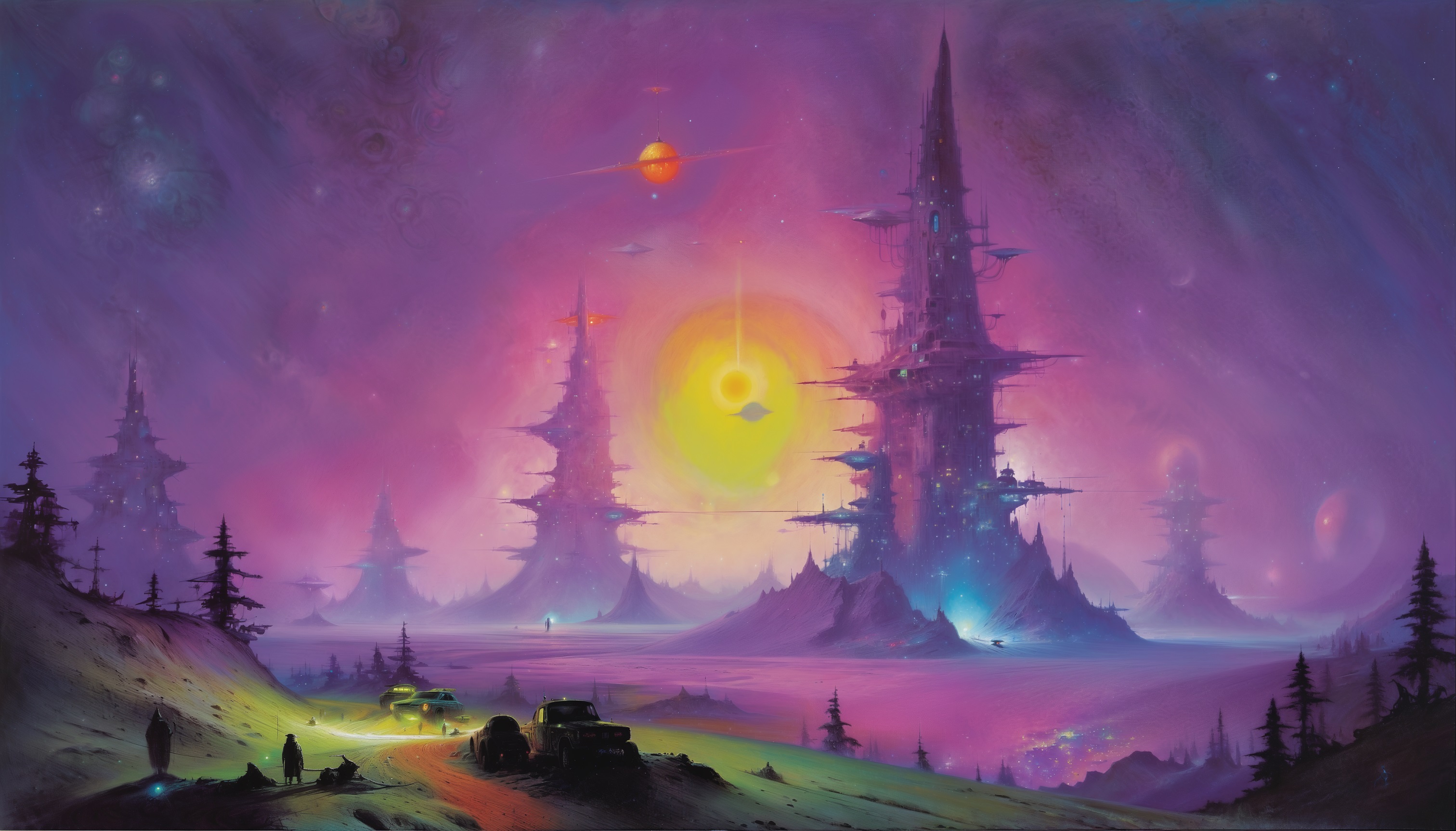 Colorful Space Environment Colorful space landscape by ChromaticReveries on DeviantArt