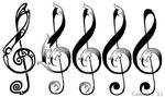 Treble Clef Tattoo Design by Camaryn