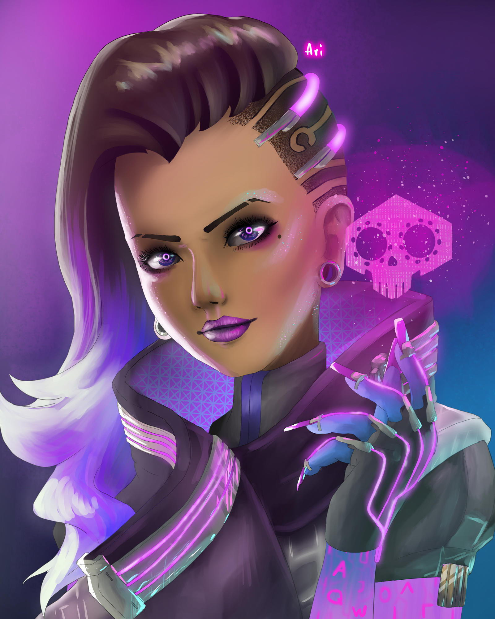 Overwatch Fanart - Sombra by ArisakisArt on DeviantArt