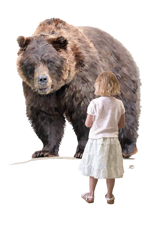 Bear and Girl Color FAC72