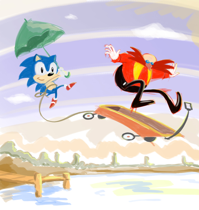 Sonic and Robotnik Wagon Fun