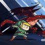 Link Fighting Dragon