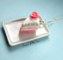 Pink Rose Layer Cake Necklace