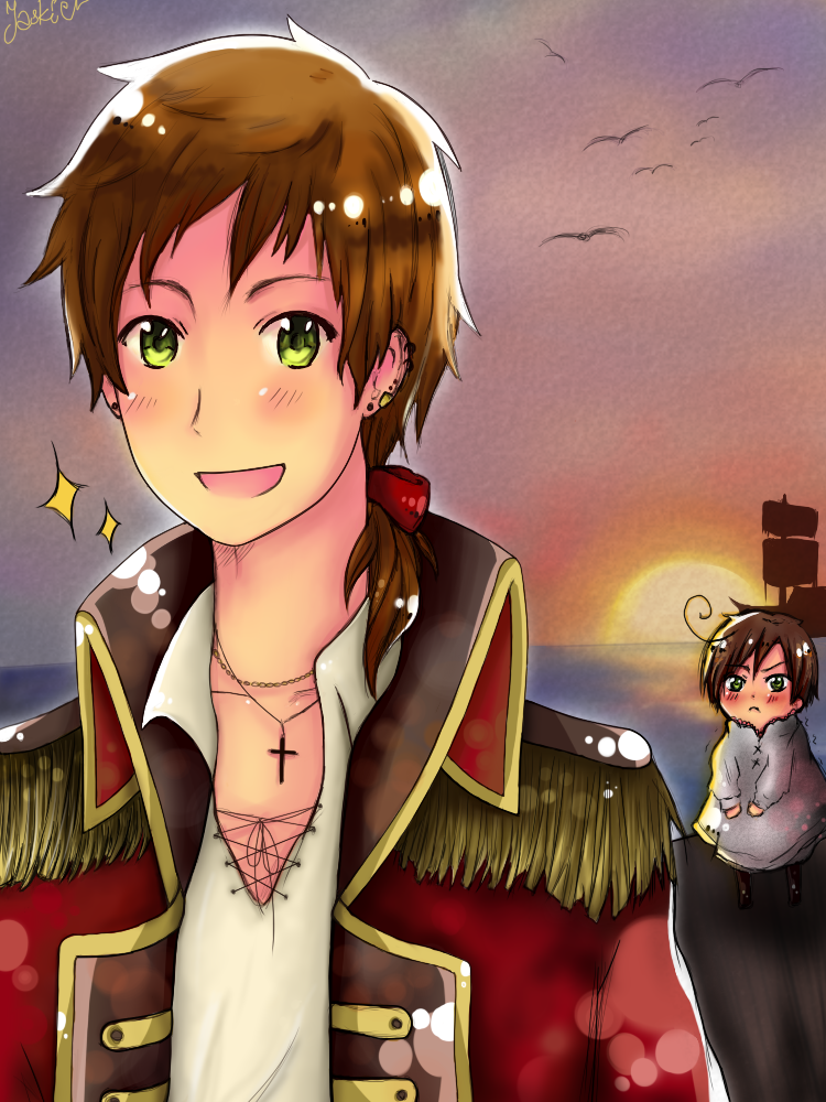 APH: Pirate!Spain and Chibi!Romano