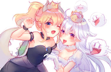 bowsette and princess boo