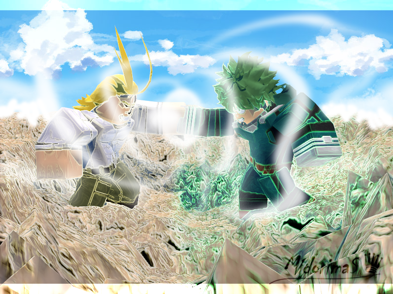 Izuku Vs Allmight By Midorimasgfx On Deviantart - izuku vs allmight by midorimasgfx