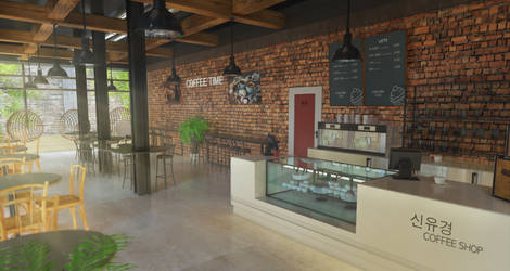 Korean Coffee Shop interior