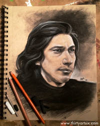 Kylo Ren Charcoal Study