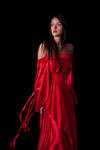 Woman in a red dress 6 by CathleenTarawhiti