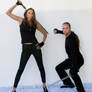 Couple fighting poses 3 psd and jpeg