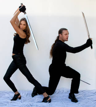 Couple fighting poses 5 psd and jpeg