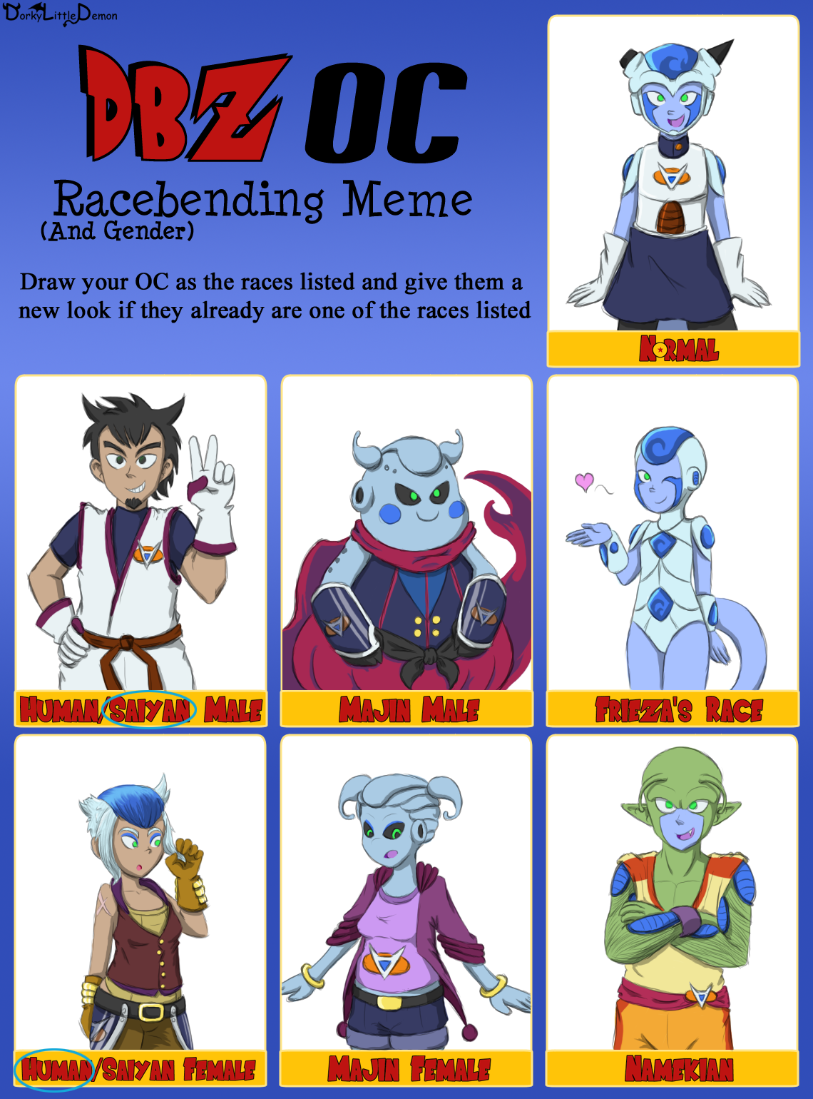DBZ Race Meme Tundra by DorkyLittleDemon on DeviantArt