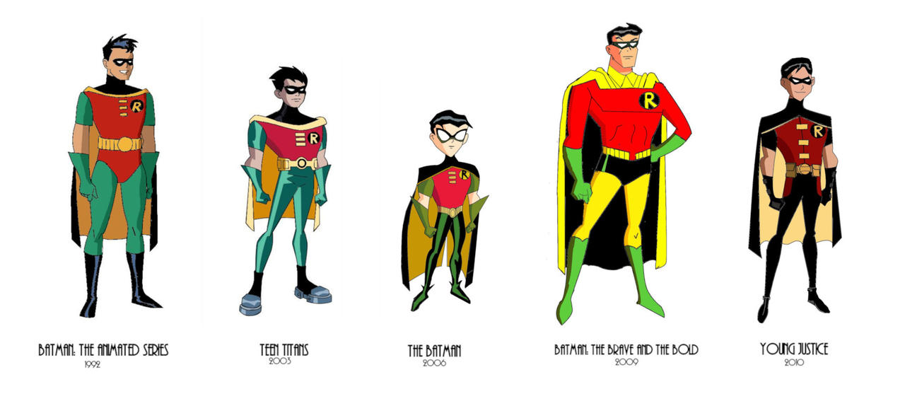 Robin Color Variation Dick Grayson as Robin Variations DCAU Style by JesterNo1 on DeviantArt