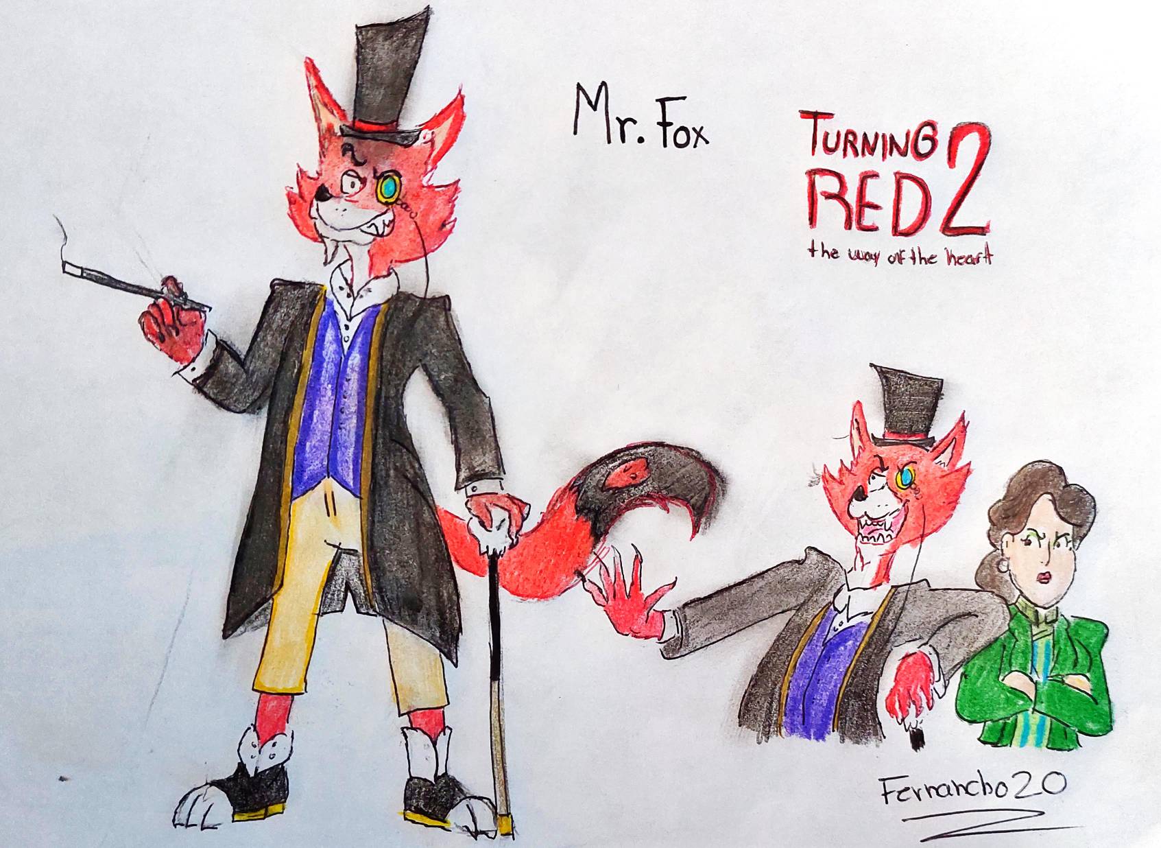 turning red original villain Mr. fox by Thezaker20 on DeviantArt