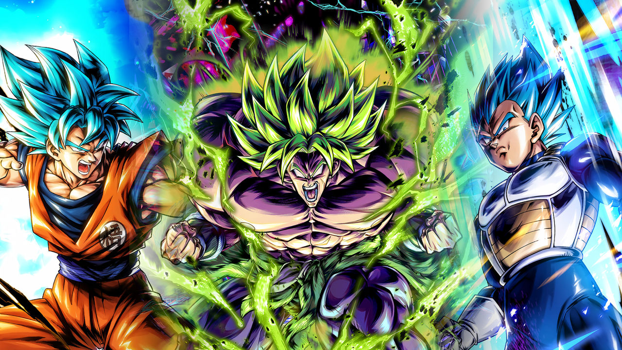 DB Legends] Goku and Vegeta vs Broly Wallpaper by Fabio2598 on DeviantArt