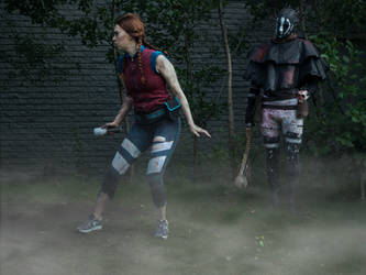 Dead By Daylight the Wraith and Meg Thomas Cosplay