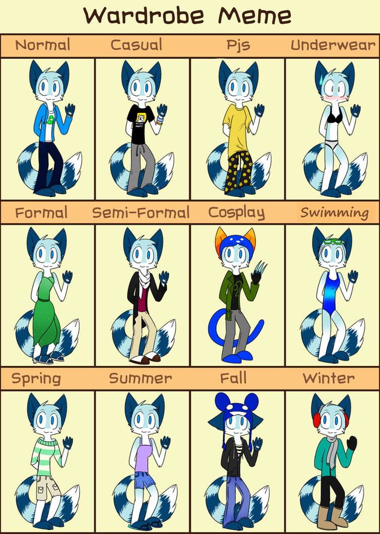 Wardrobe Meme! by Rainy-bleu