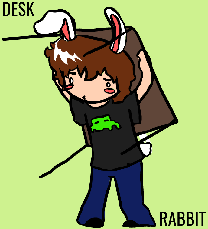 Desk Rabbit by WorthyOfMacAndCheese on DeviantArt