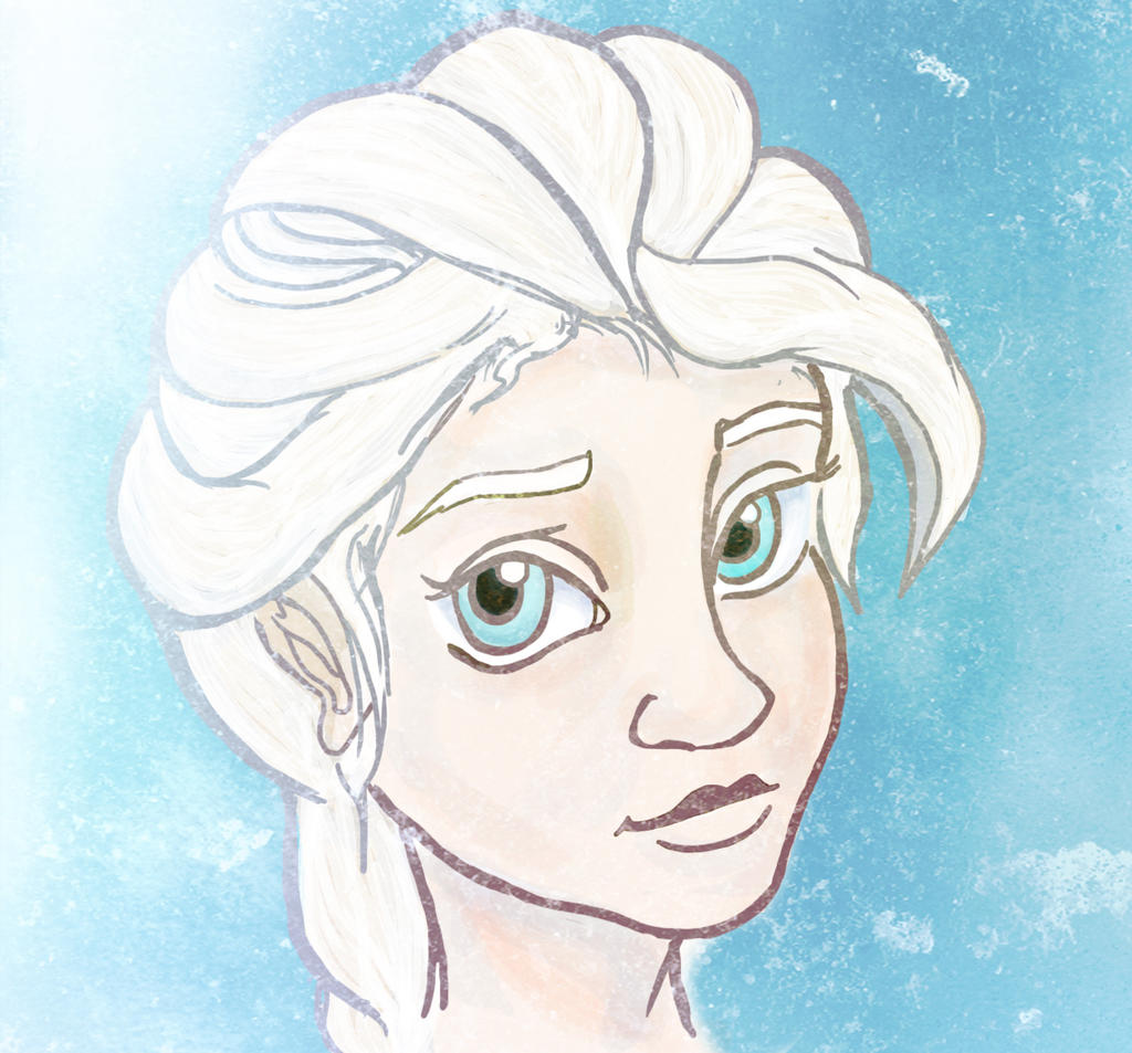Elsa profile doodle by hashie06 on DeviantArt