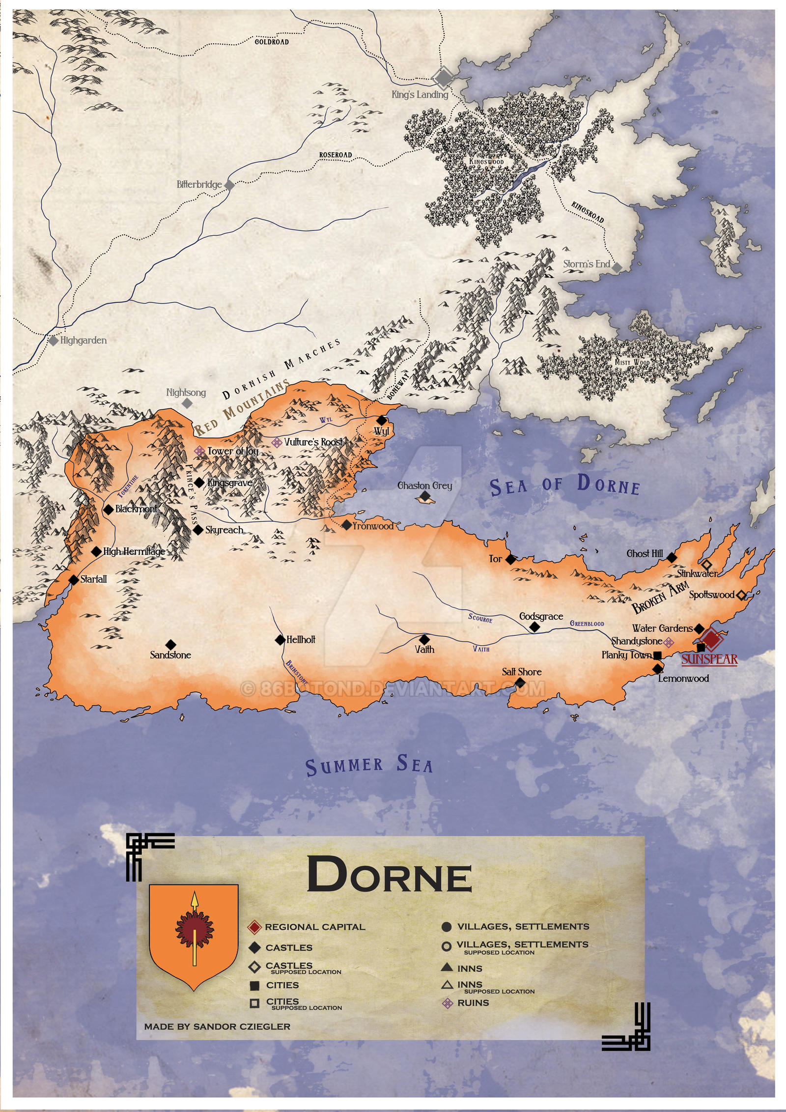 Westeros Dorne By 86botond On Deviantart