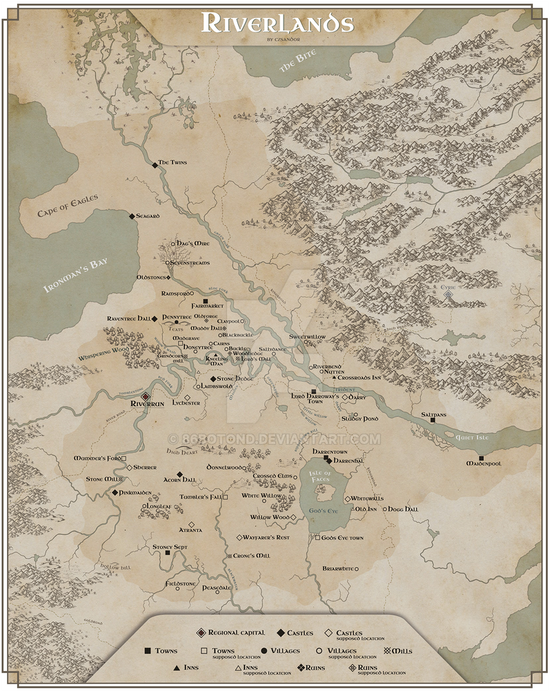 The Riverlands map - Westeros by 86Botond on DeviantArt