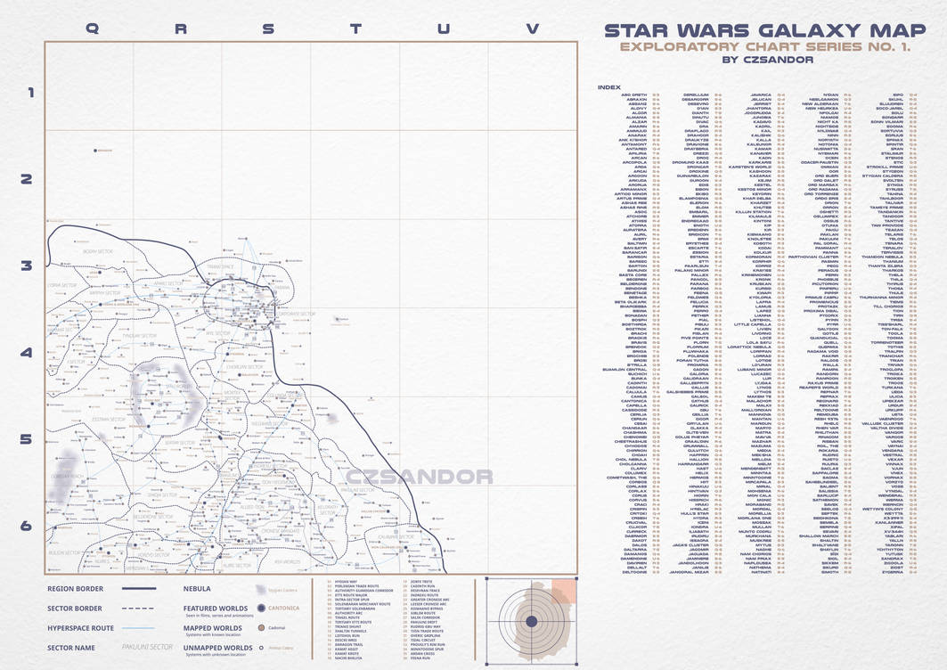 Star Wars Galaxy Map - Exploratory Chart Series 01 by 86Botond on ...