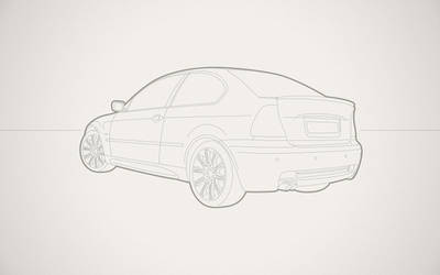 BMW 325ti Line Drawing